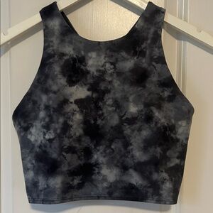 Athleta cropped bra camo tank top M